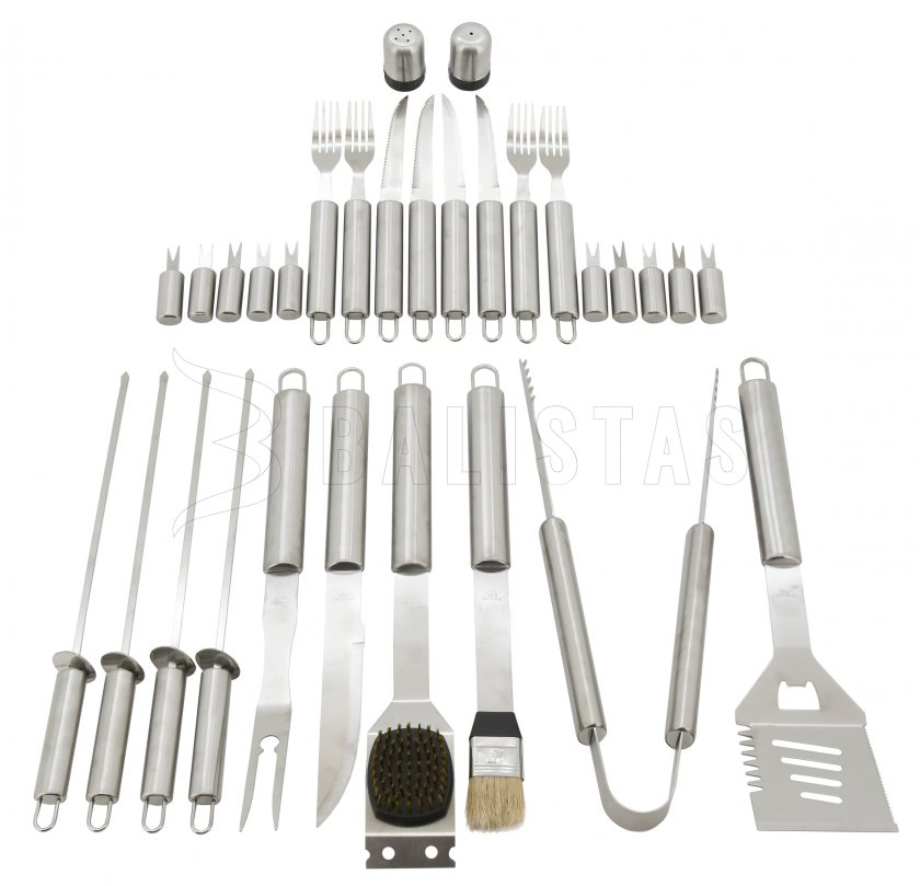 Juego de utensilios para asar 30 piezas Maletín ALU