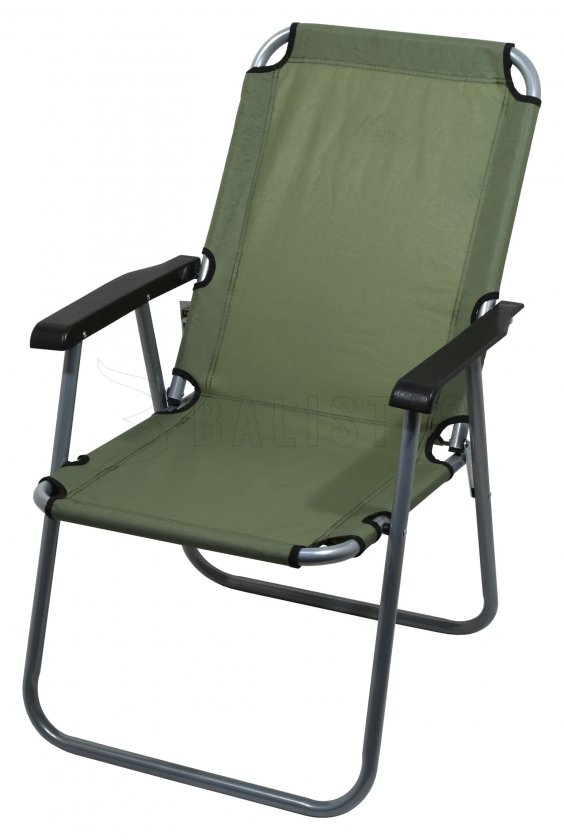Silla de camping plegable Lyon verde oscuro