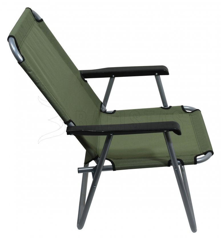 Silla de camping plegable Lyon verde oscuro