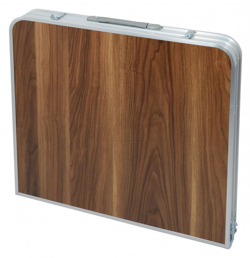 Mesa de camping plegable Doble telescópica marrón