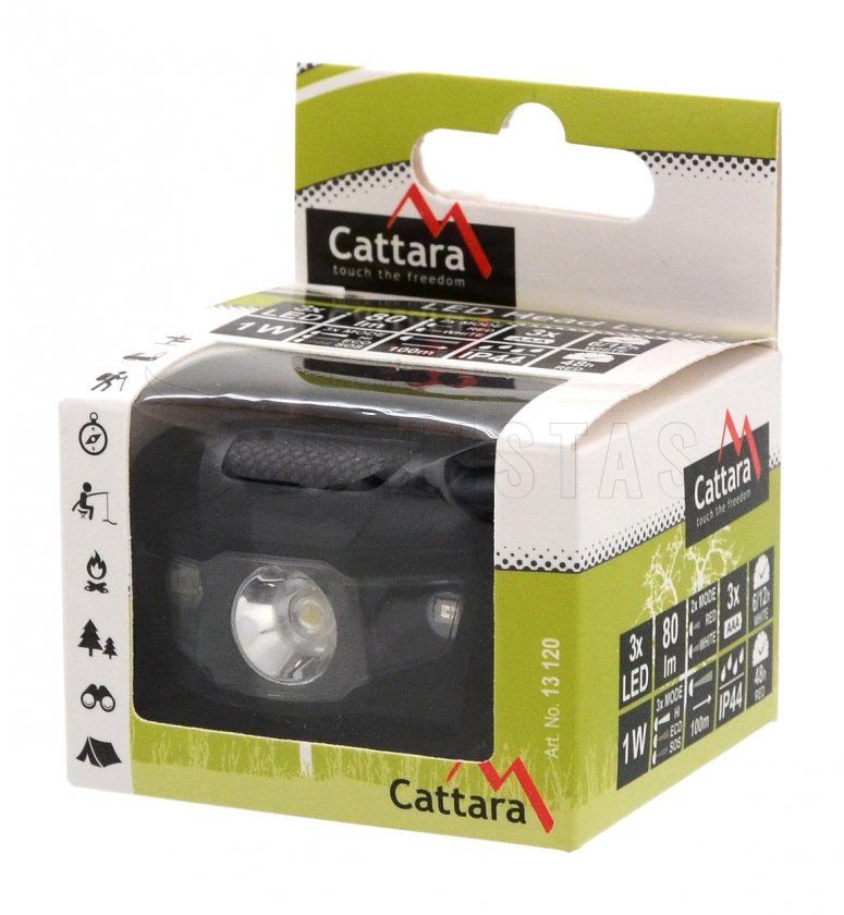 Faro LED 80 lm negro