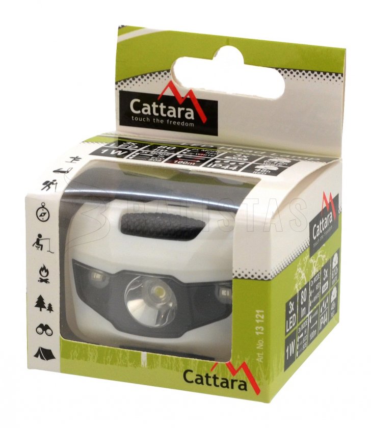 Frontal LED 80 lm negro-blanco