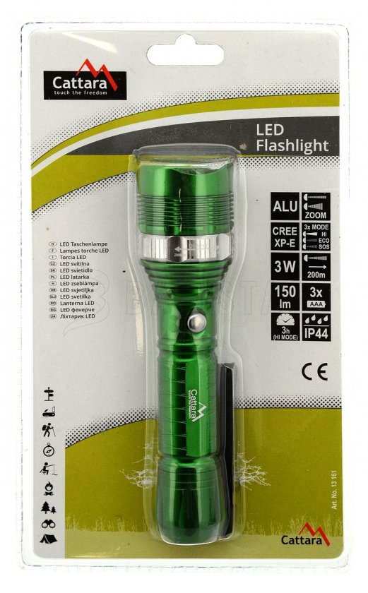 Linterna LED de mano 150 lm ZOOM 3 funciones