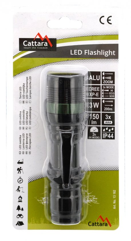 Linterna de bolsillo LED 150 lm ZOOM 3 funciones