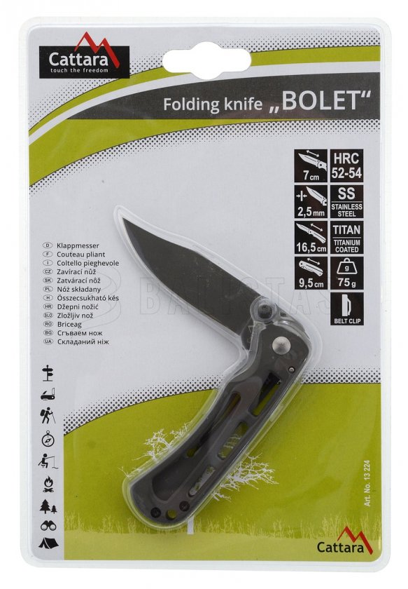 Cuchillo de cierre BOLET con bloqueo de seguridad 16,5 cm