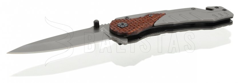 Cuchillo Madera con cierre de seguridad 21 cm