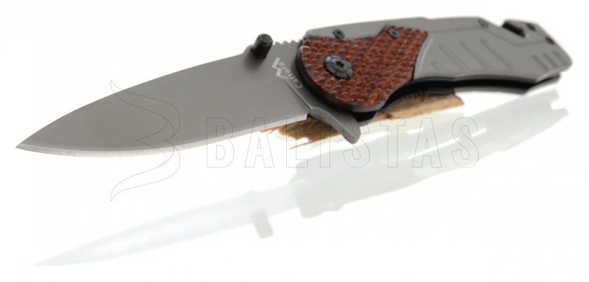 Cuchillo Madera con cierre de seguridad 21 cm