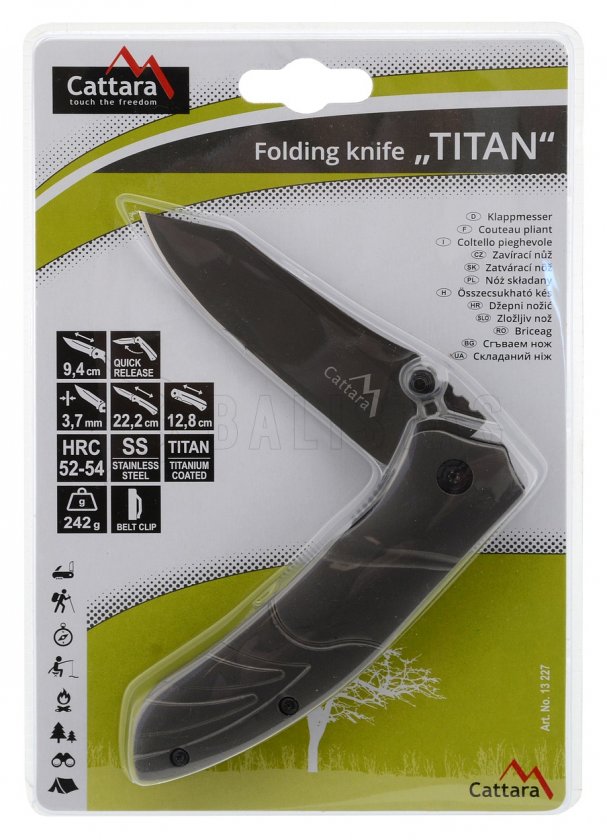 Cuchillo Titan con cierre de seguridad 22 cm