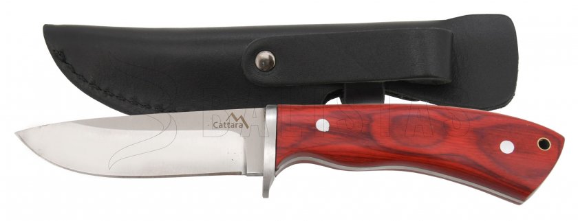 Puñal trampero 21 cm con funda de cuero