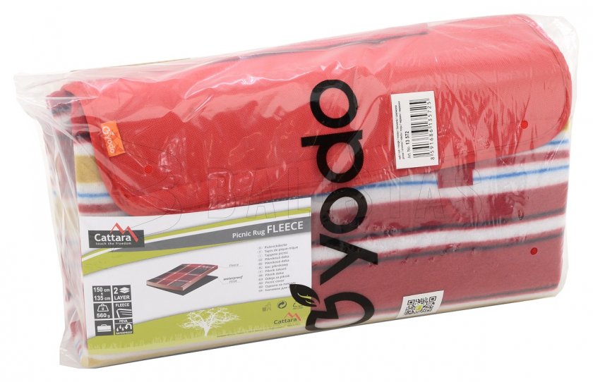 Manta de picnic Fleece 150x135 cm roja