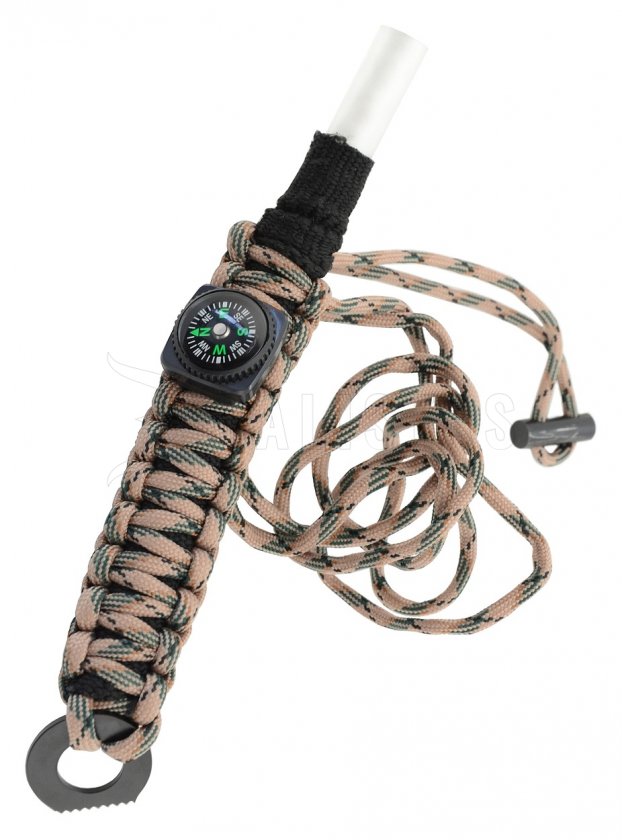 Pulsera de exterior con brújula y accesorios