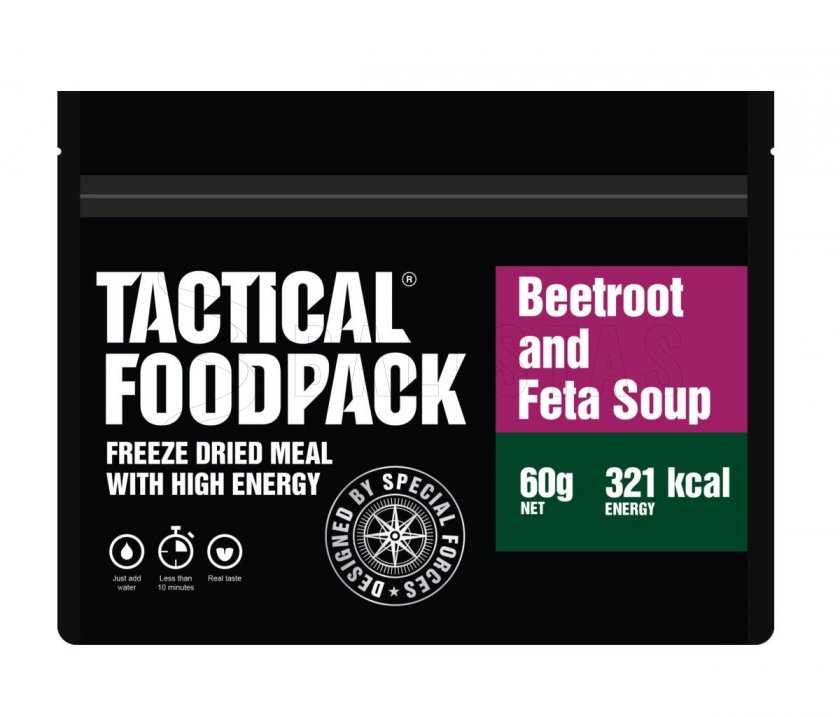 Comida deshidratada - sopa de feta con remolacha roja Tactical Foodpack