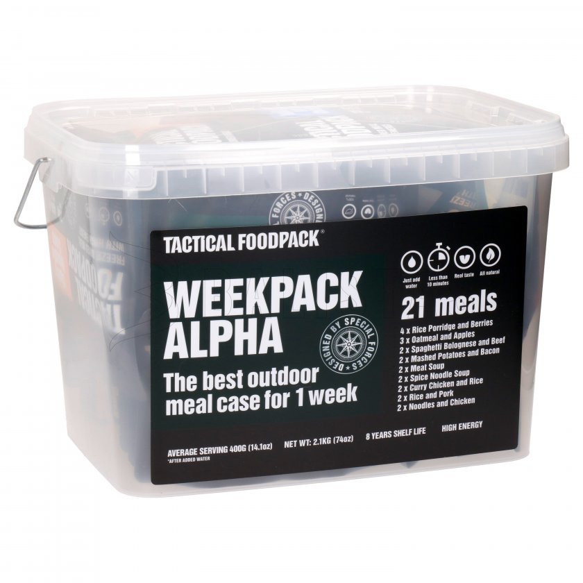 Set 21x Survival MRE comida deshidratada - Weekpack Alpha Tactical Foodpack