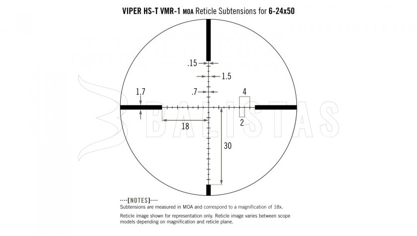 Visor Vortex Viper HST 6-24x50 AO VMR-1