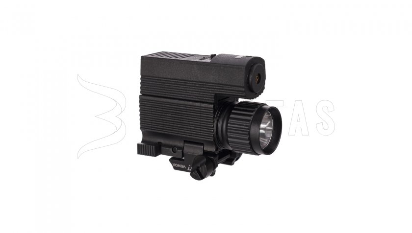 Mira láser Venox Flash verde con linterna LED