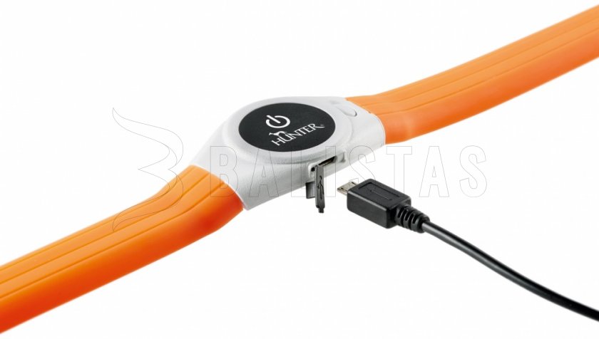 Collar luminoso Hunter Yukon LED 20-63cm naranja