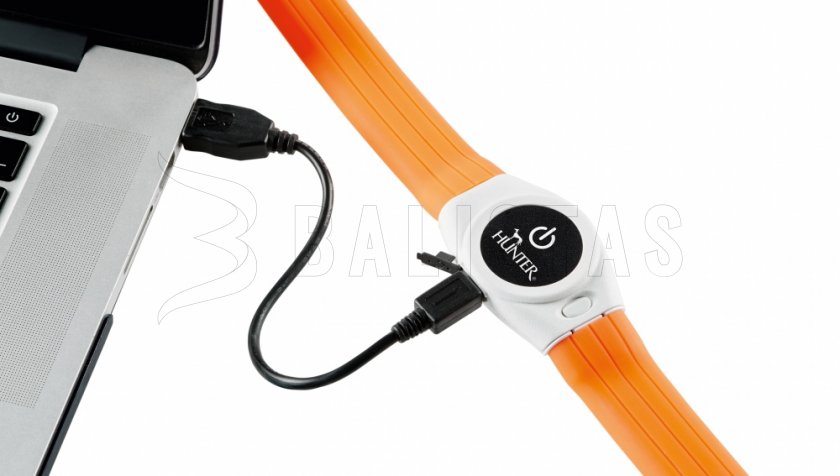 Collar luminoso Hunter Yukon LED 20-63cm naranja