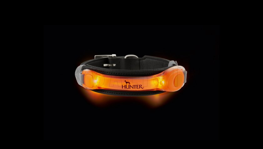 Colgante LED luminoso para collar Hunter naranja