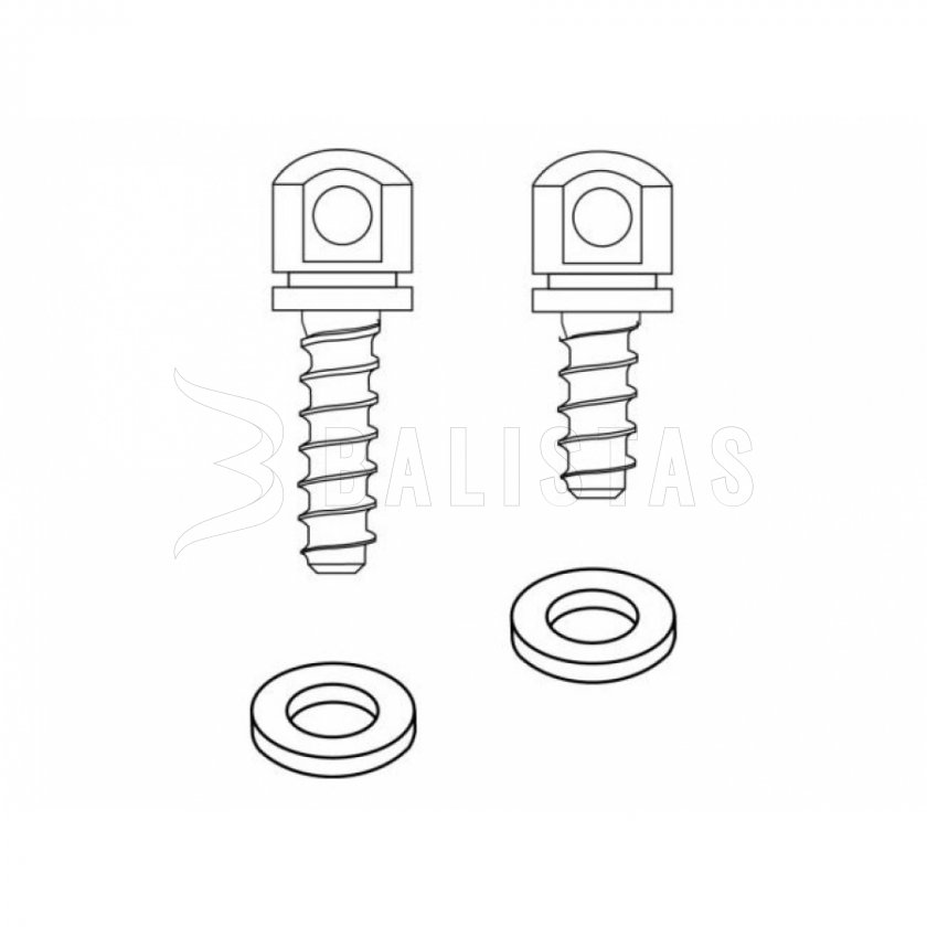 Tornillos para trabillas OC BO-4, negro