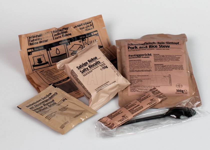 MRE - Una Comida, Menú III - Carne con arroz