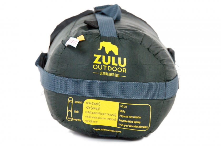 Saco de dormir Zulu Ultralight 900 175cm negro