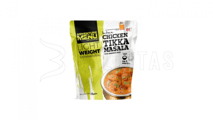 Pollo Tikka Masala con arroz basmati Menú Aventura Ligero