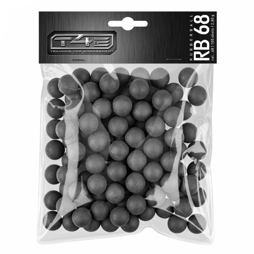T4E Bola de goma RB .68 polímero 100pcs