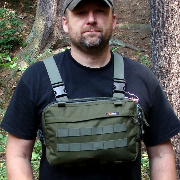 Bolsa de pecho Jubö Front Bag Survival verde
