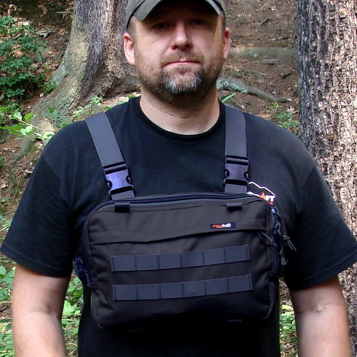 Bolso de pecho Jubö Front Bag Survival negro