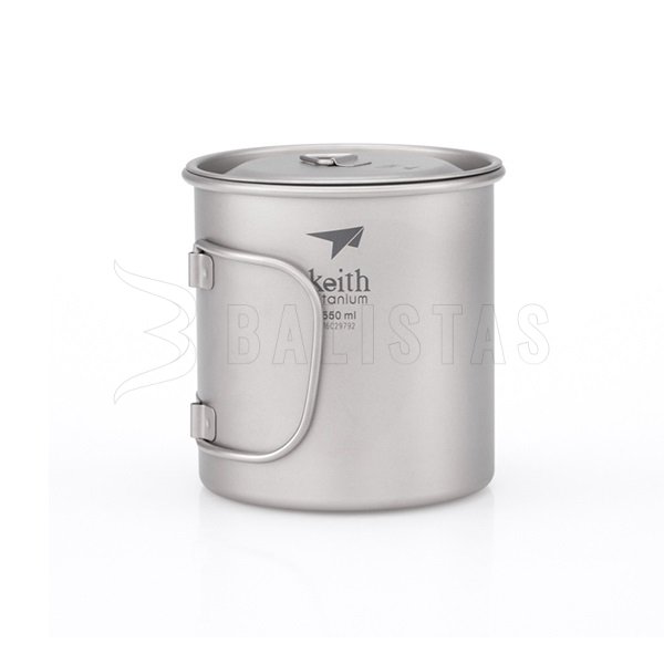 Taza Keith de titanio con tapa 550 ml