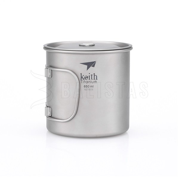 Taza de titanio Keith con tapa 650ml