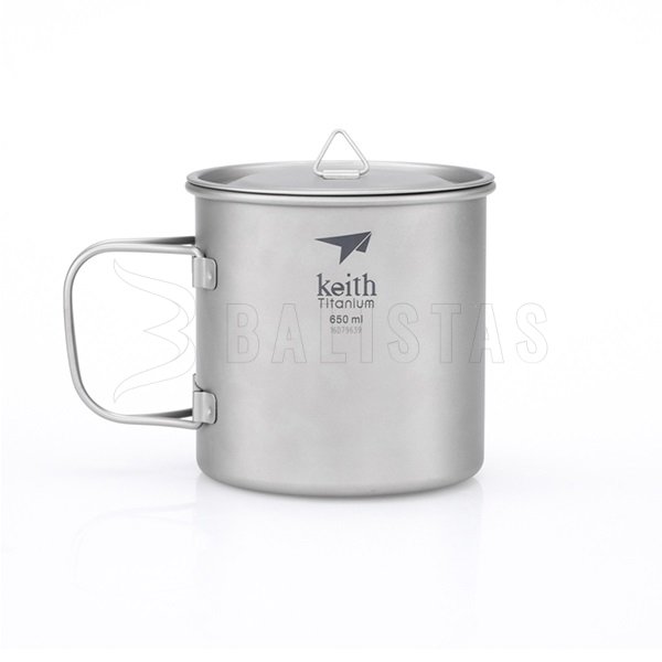 Taza de titanio Keith con tapa 650ml