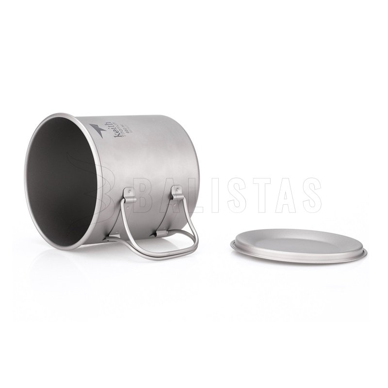 Taza de titanio Keith con tapa 650ml