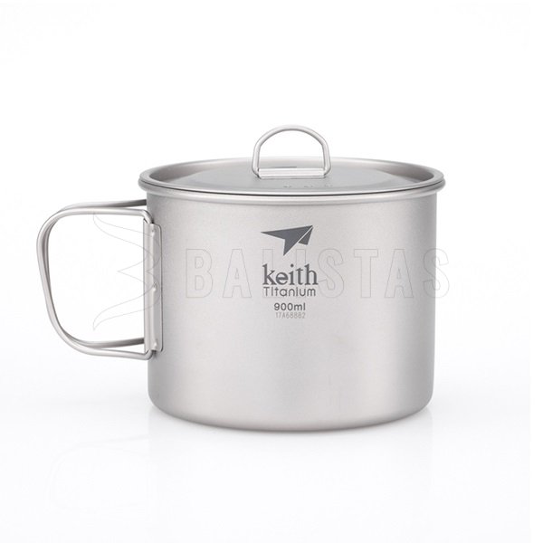 Taza de titanio Keith con tapa 900ml
