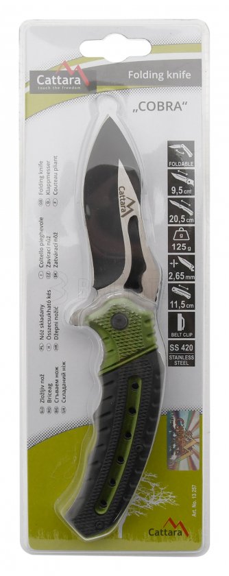 Navaja de bolsillo Cattara Cobra verde