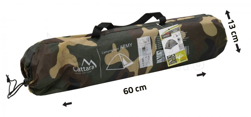 Tienda Cattara Army para 2 personas camo