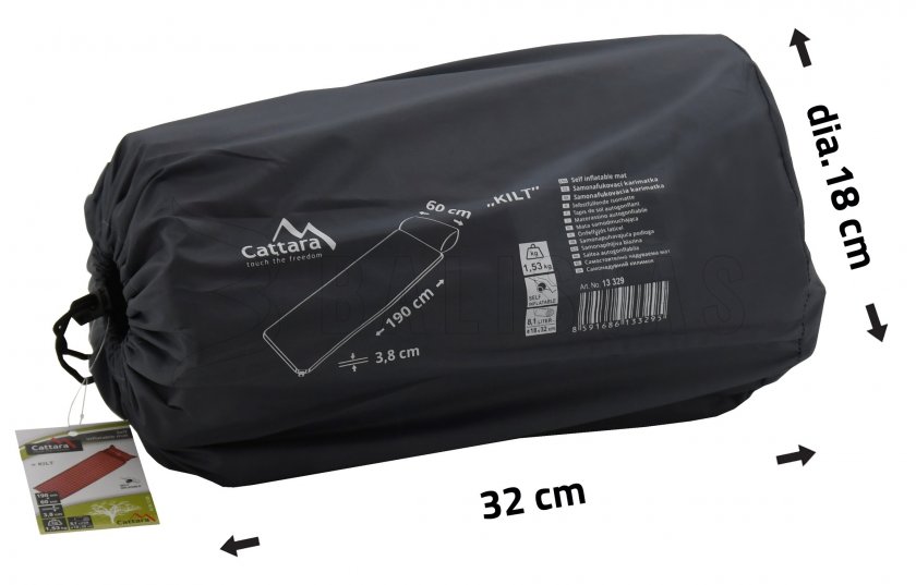 Colchoneta autohinchable Kilt 3,8cm con almohada
