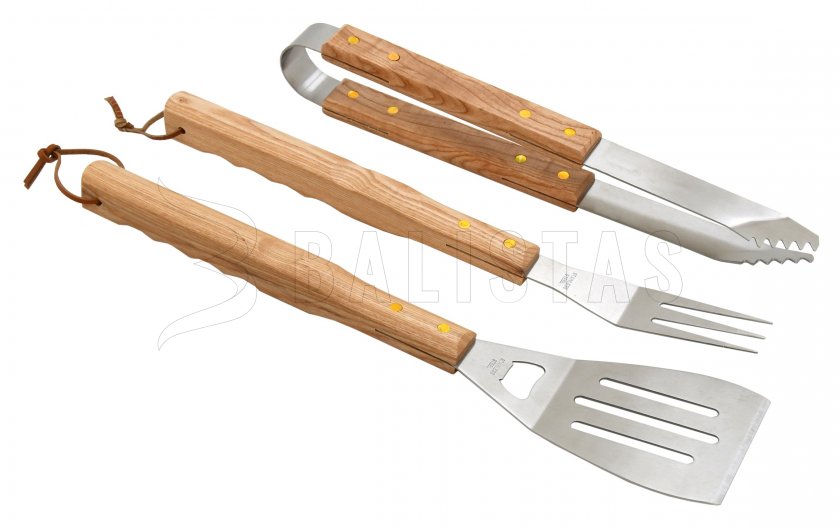 Juego de utensilios para barbacoa Cattara Wood set 3pcs