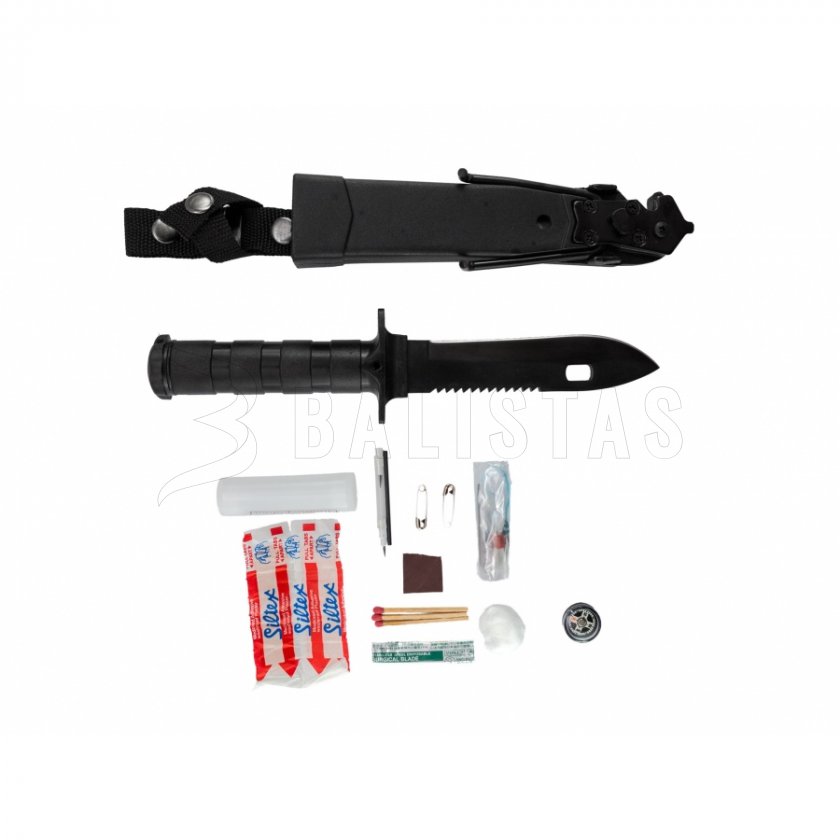Cuchillo de supervivencia Fox Outdoor Scout negro