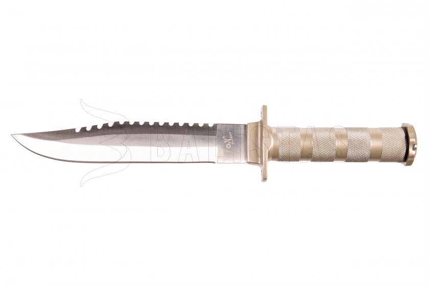 Cuchillo de supervivencia Fox Outdoor con funda de cuero