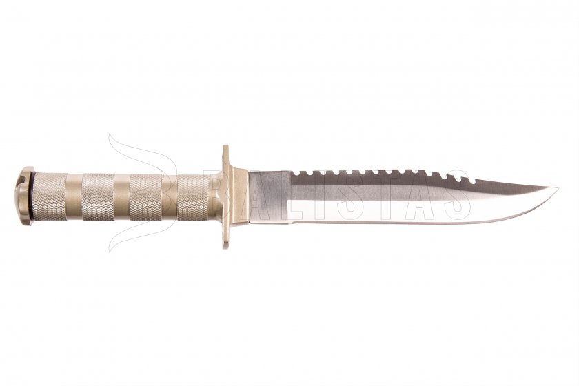 Cuchillo de supervivencia Fox Outdoor con funda de cuero