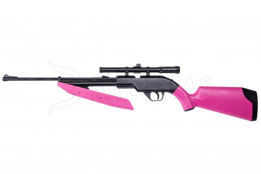 Carabina de aire Crosman Pumpmaster 760 SET 4,5mm rosa