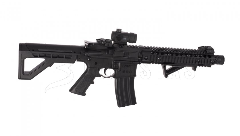 Carabina de aire comprimido Crosman DPMS SBR Full Auto 4,5mm con colimador