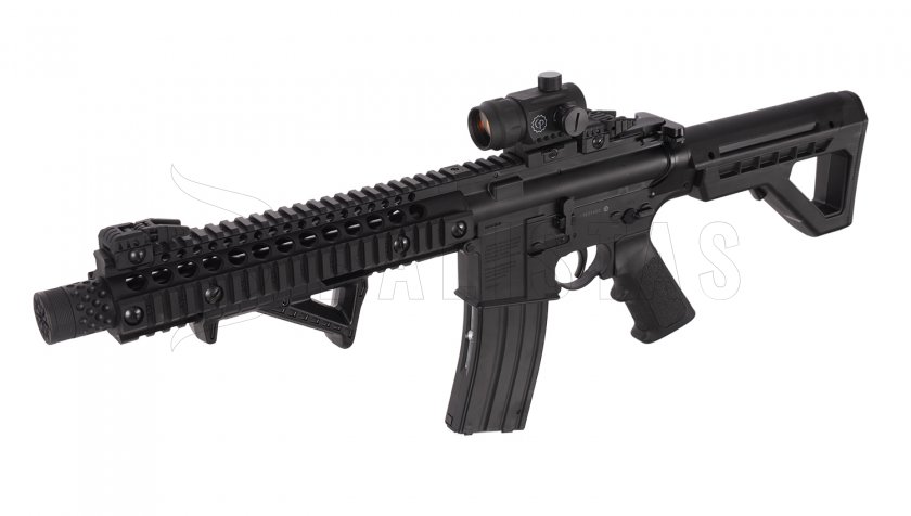 Carabina de aire comprimido Crosman DPMS SBR Full Auto 4,5mm con colimador
