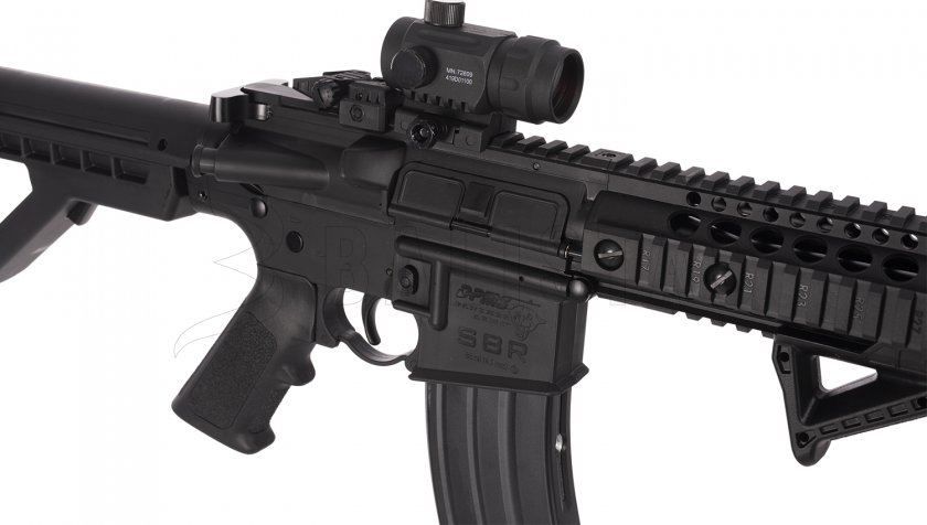 Carabina de aire comprimido Crosman DPMS SBR Full Auto 4,5mm con colimador