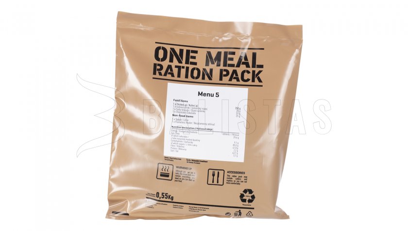 MRE One Meal, Menú V - Pollo aji