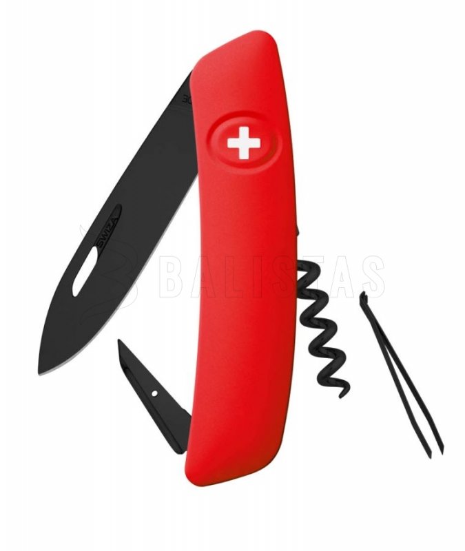 Navaja suiza Swiza D01 Allblack roja