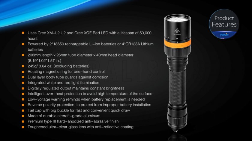 Linterna LED de buceo Fenix SD20