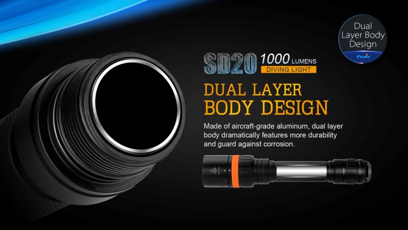 Linterna LED de buceo Fenix SD20