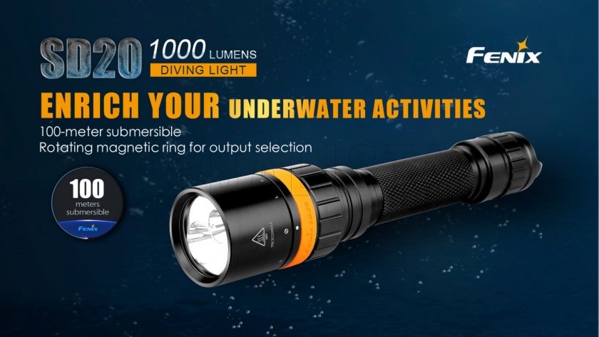 Linterna LED de buceo Fenix SD20